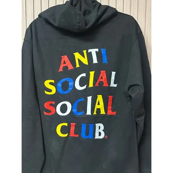 Anti Social Social Club No Hope For Us Black Hoodie Size M